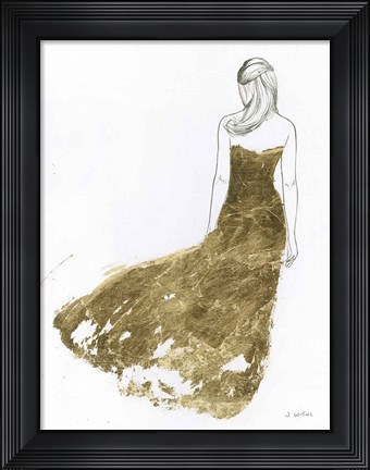 Framed Gold Dress I Print