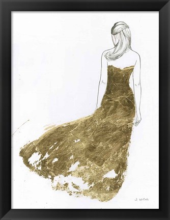 Framed Gold Dress I Print
