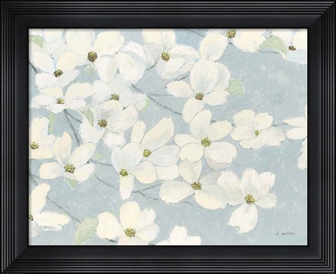 Framed Spring Dogwoods Blue Print