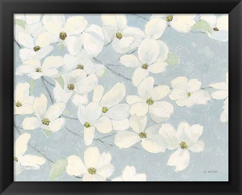 Framed Spring Dogwoods Blue Print