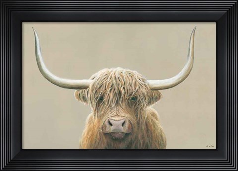 Framed Highland Cow Neutral Print