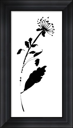 Framed Silhouette Floral III Print