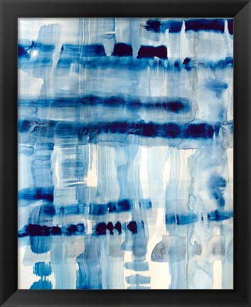 Framed Indigo Stripes No. 1 Print