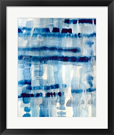 Framed Indigo Stripes No. 1 Print