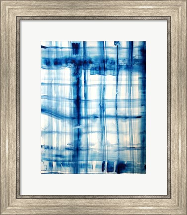 Framed Indigo Stripes No. 2 Print