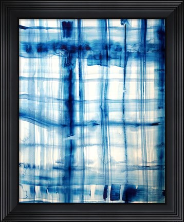 Framed Indigo Stripes No. 2 Print