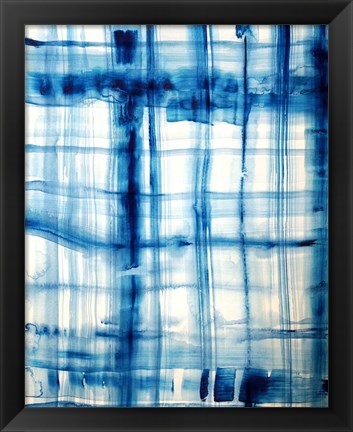 Framed Indigo Stripes No. 2 Print