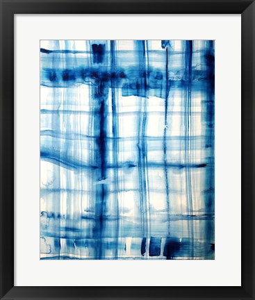 Framed Indigo Stripes No. 2 Print