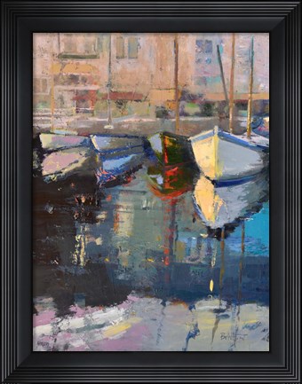 Framed Valencia Boats Print