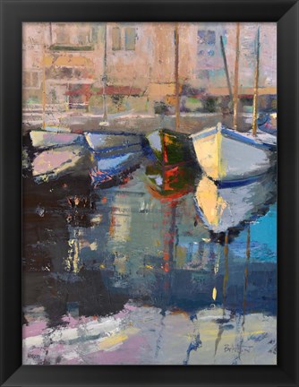 Framed Valencia Boats Print