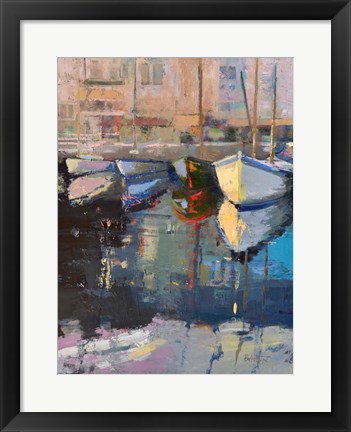 Framed Valencia Boats Print