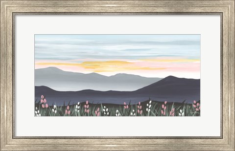 Framed Sunset Over the Blue Ridge Print