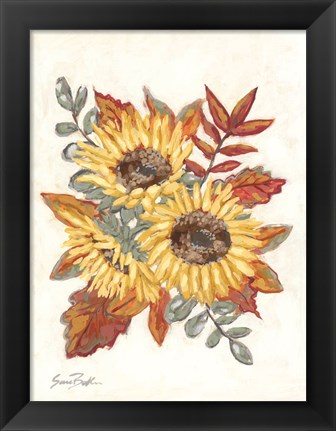 Framed Sunflower Fall Foliage Print