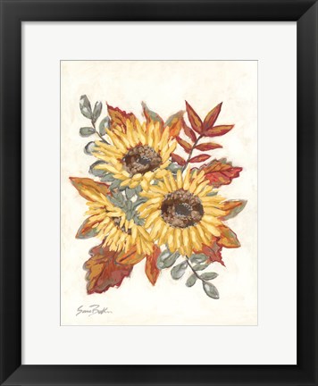 Framed Sunflower Fall Foliage Print