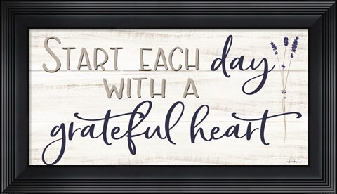 Framed Grateful Heart Print
