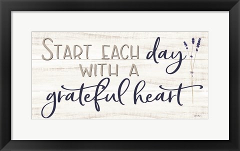 Framed Grateful Heart Print