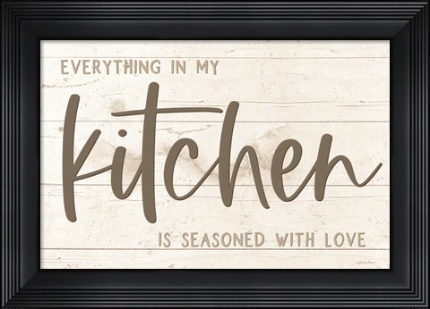 Framed Seasoned with Love Kitchen Print