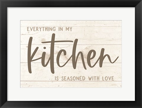 Framed Seasoned with Love Kitchen Print