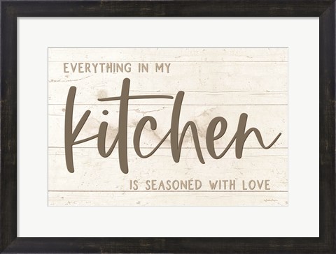 Framed Seasoned with Love Kitchen Print