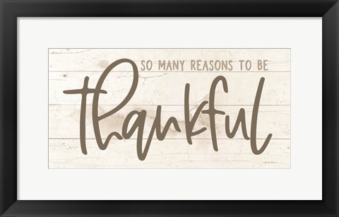 Framed So Many Reasons to be Thankful Print