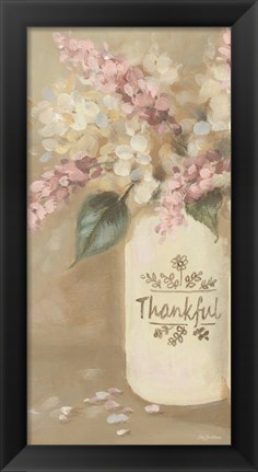 Framed Thankful Flowers Print