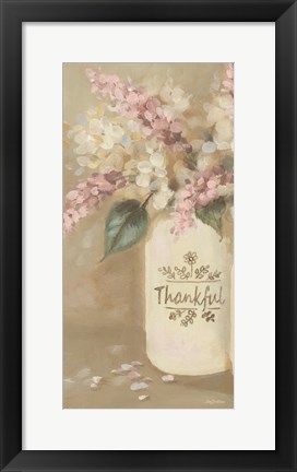 Framed Thankful Flowers Print