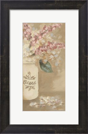 Framed Blessed Flowers Print