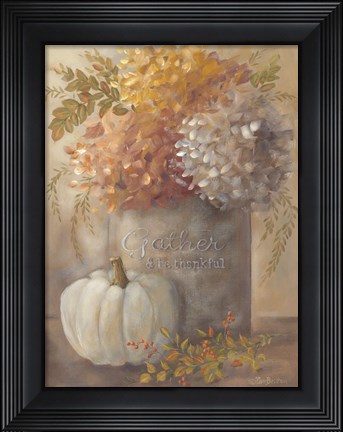 Framed Gather &amp; Be Thankful Print