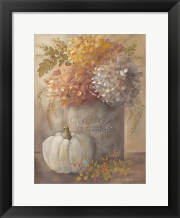 Framed Gather &amp; Be Thankful Print