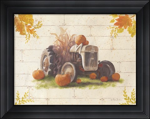 Framed Harvest Tractor Print