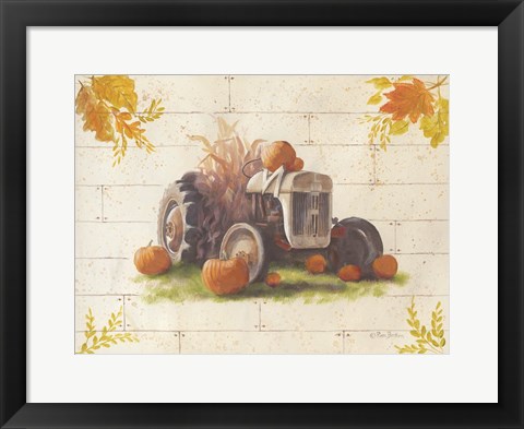 Framed Harvest Tractor Print