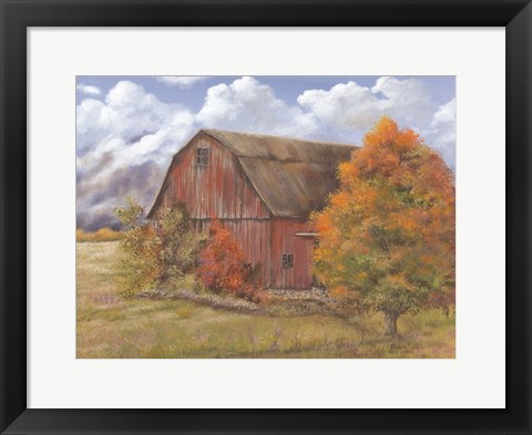 Framed Autumn Barn Print