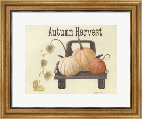 Framed Autumn Harvest Truck Print
