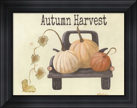 Framed Autumn Harvest Truck Print