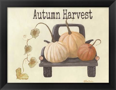 Framed Autumn Harvest Truck Print