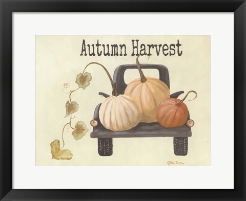 Framed Autumn Harvest Truck Print