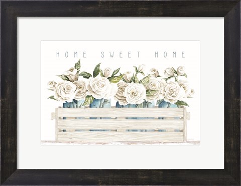 Framed Home Sweet Home Roses Print