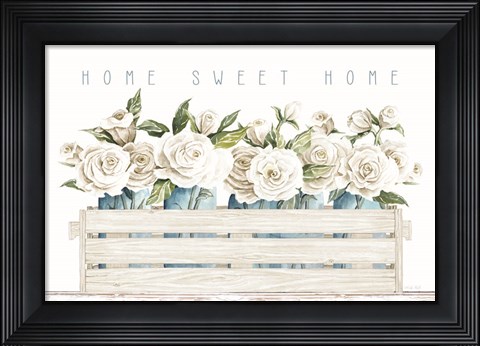 Framed Home Sweet Home Roses Print