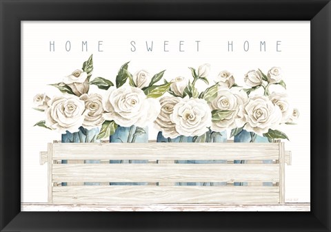 Framed Home Sweet Home Roses Print