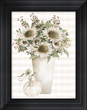 Framed Fall Sunflowers II Print