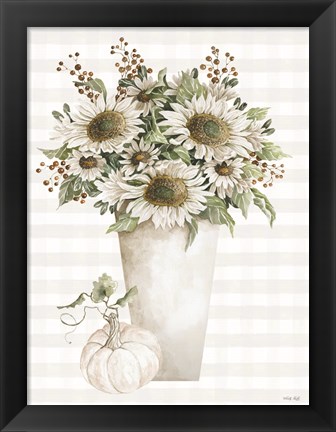 Framed Fall Sunflowers II Print