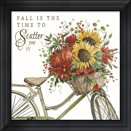 Framed Fall is the Time to Scatter Your Joy Print