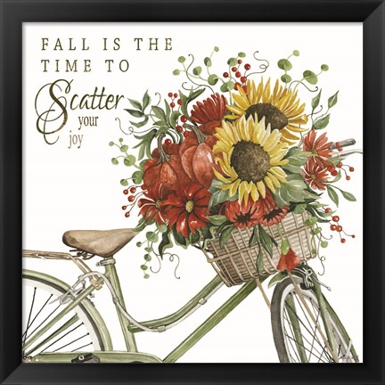 Framed Fall is the Time to Scatter Your Joy Print