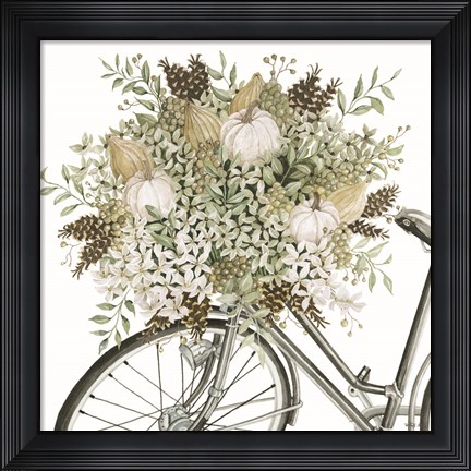 Framed Bountiful Basket on a Bike I Print