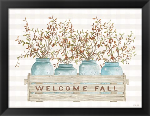 Framed Welcome Fall Jars Print