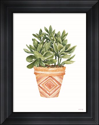 Framed Aztec Pot I Print