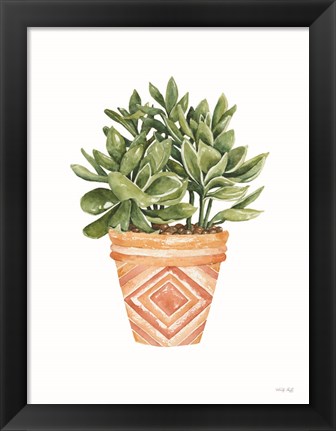 Framed Aztec Pot I Print