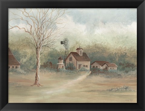 Framed Barns in the Distance Print