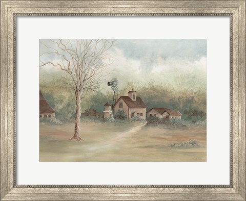 Framed Barns in the Distance Print