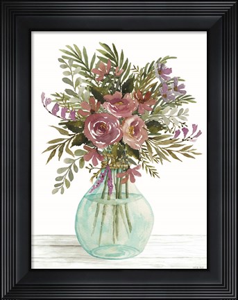 Framed Purple Blush Bouquet I Print
